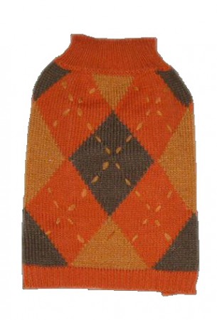 Orange/Grey Argyle